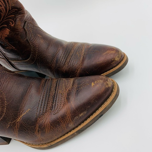 TWISTED X⚡️Embossed “Chocolate Brown” Leather Cowboy Boots - Picture 9 of 16